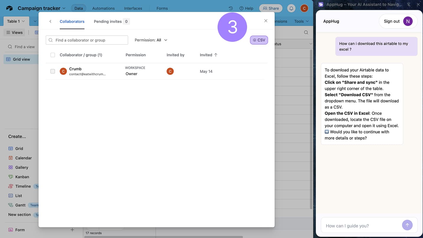 how to export from airtable to excel