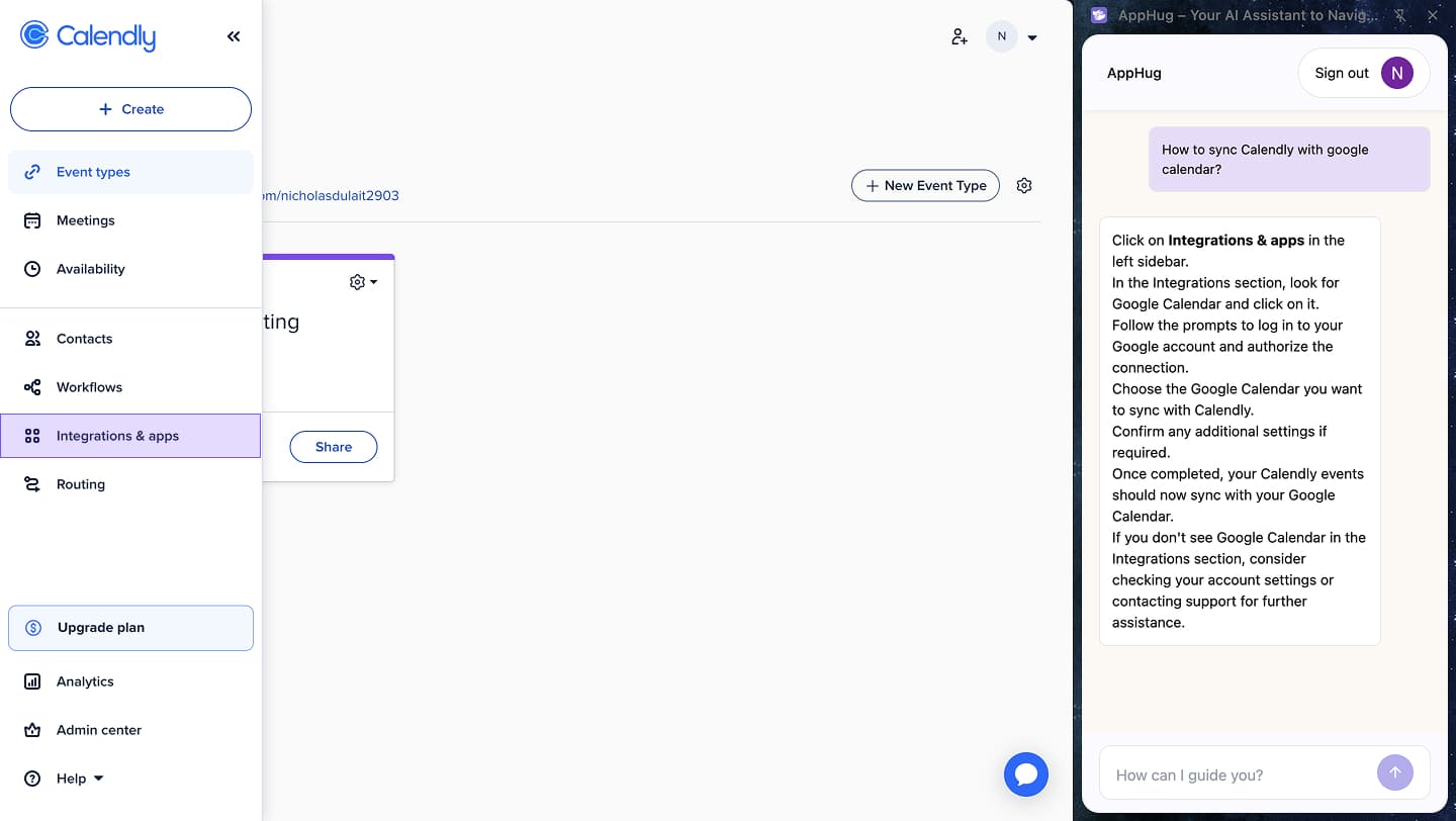 How to connect Calendly to google calendar