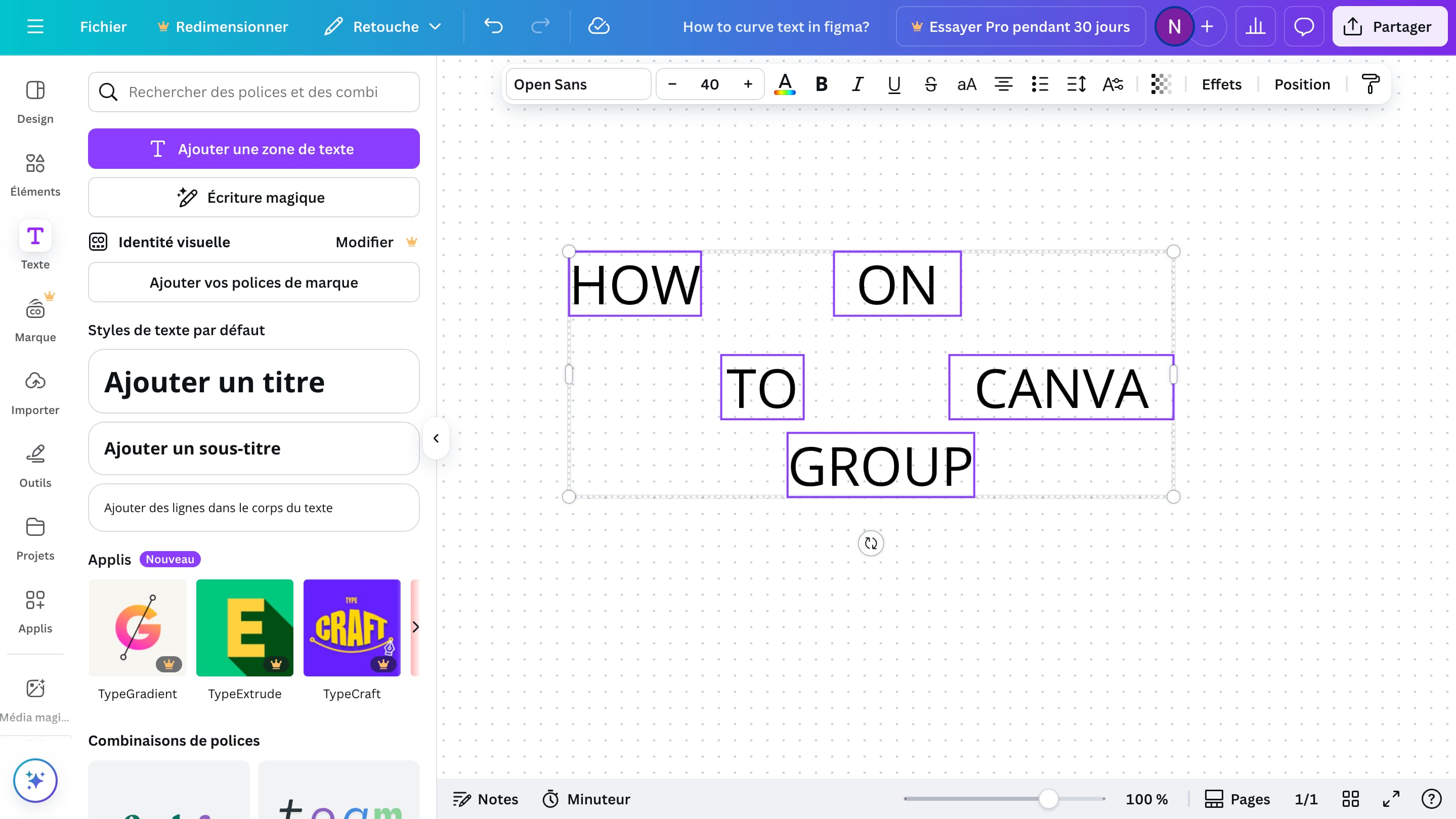 how to group on Canva