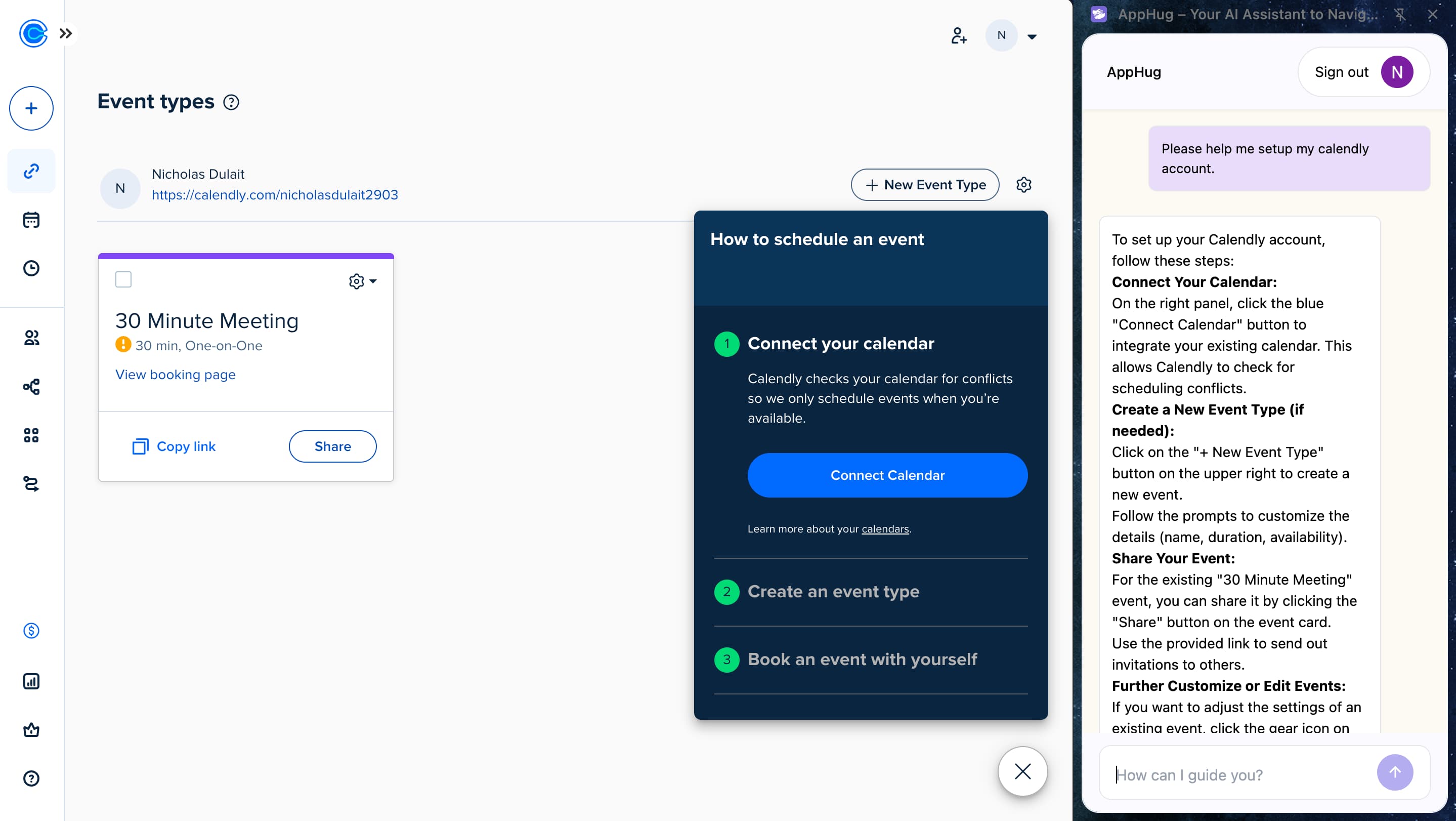 How to use calendly