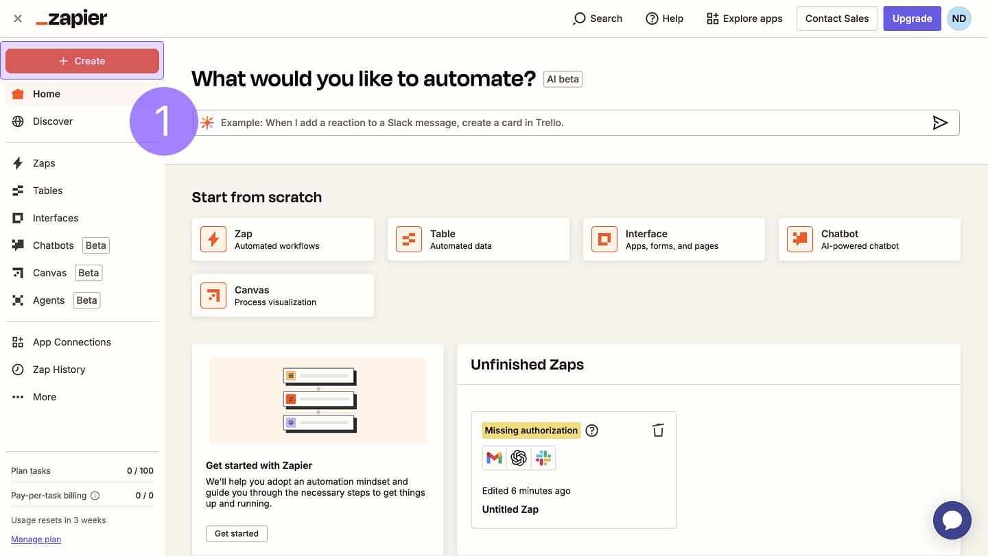 how to set up zapier